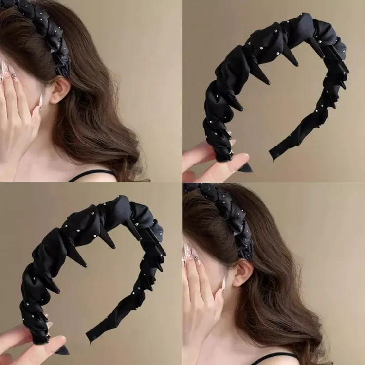 满天星缠绕发箍带齿防滑增高颅顶头箍女显脸小高级感压发洗脸发饰