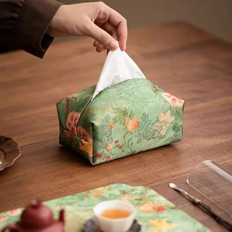 【八阅专属】纸巾盒布艺家用抽纸盒餐桌纸巾套手工国风创意抽纸盒