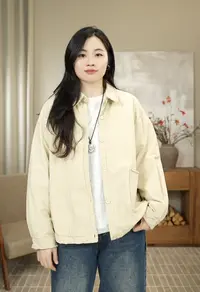 九月JIUYUE纯色翻领日系文艺轻薄衬衫棉服棉衣外套女 88029