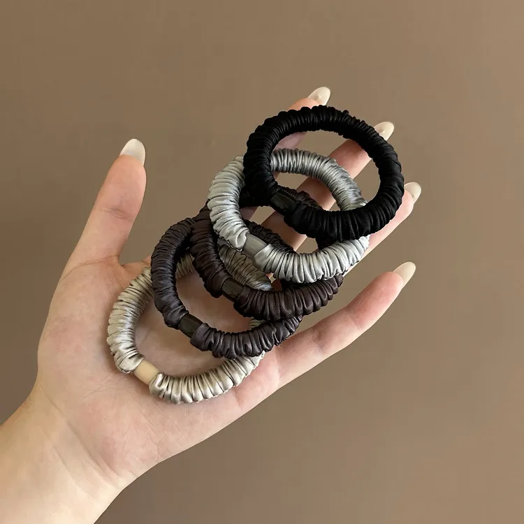 高级感洋气时尚马尾小肠头绳小橡皮筋发圈女扎头发绳头饰皮套不勒