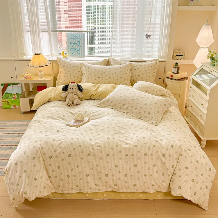 100%新疆棉四件套 全棉面料 A类母婴 四季通用 裸睡质感 加密加厚