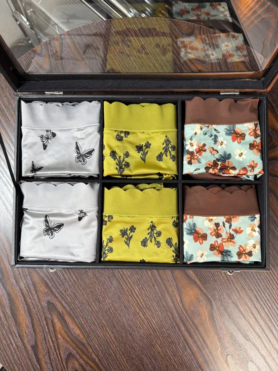 欧货缎面女士三角底裤