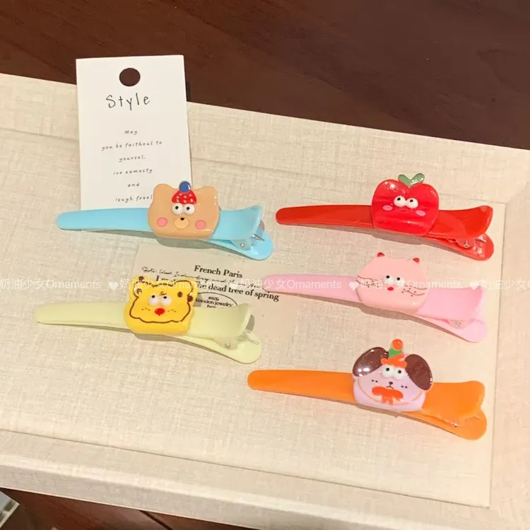 可爱搞怪趣味立体眼睛发夹甜美鸭嘴夹刘海发夹子卡通发夹发饰女