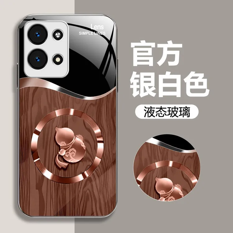 适用【OPPO Reno9】高档葫芦液态玻璃手机壳 轻奢简约 全包防摔刮