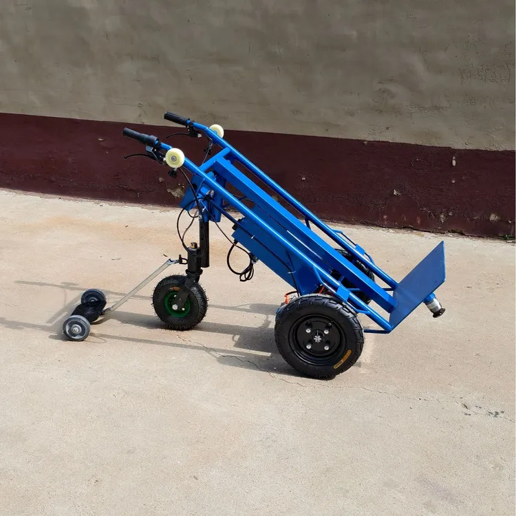 便携式电动手推车电动老虎车电动搬运推车爬坡载重王工地推料车