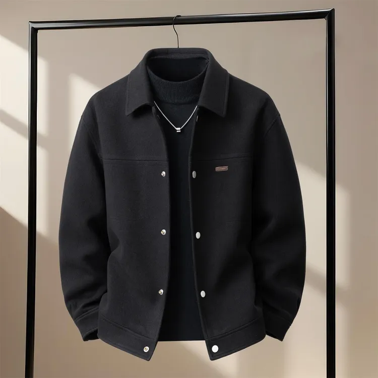 毛呢大衣高级大衣男款冬季呢子韩版风衣外套男加绒加厚男士棉服