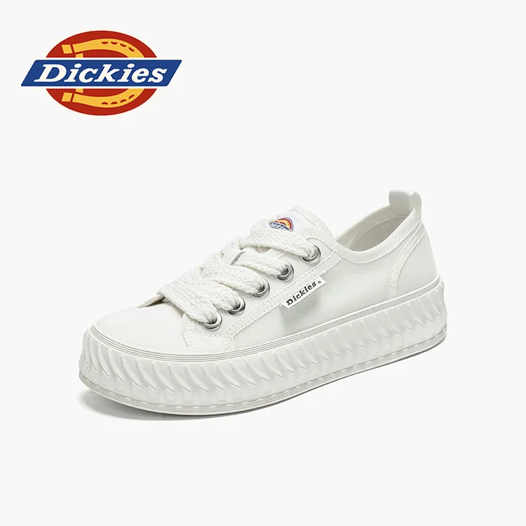 Dickies女鞋2026纯色低帮韩版复古帆布鞋圆头防水台休闲风商品图