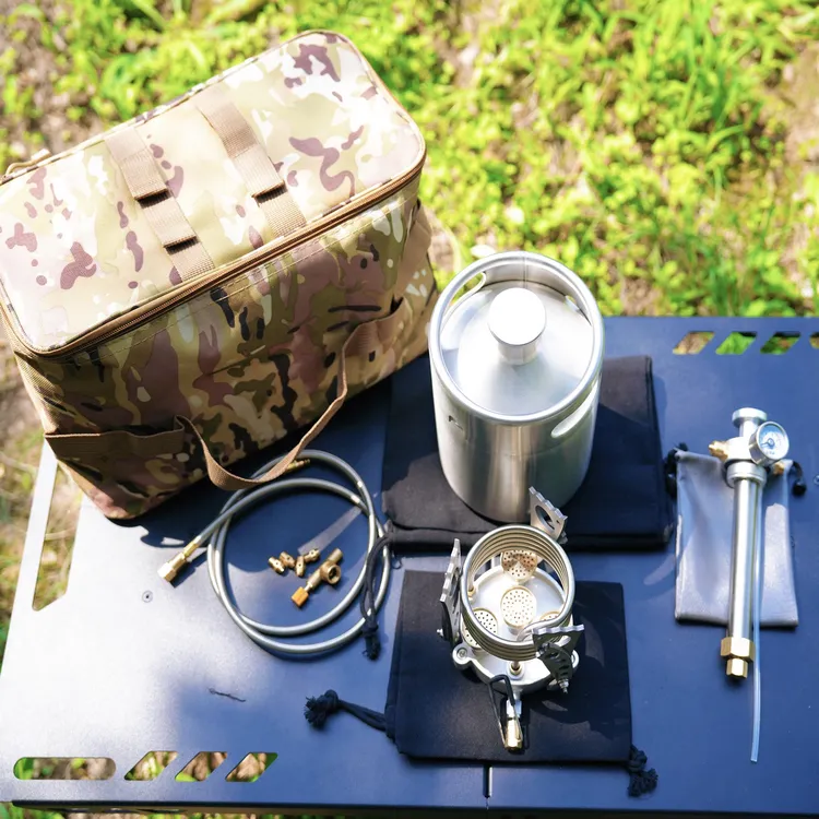 四头酒精气化炉CNC主体大功率猛火节能户外露营垂钓取暖打气筒