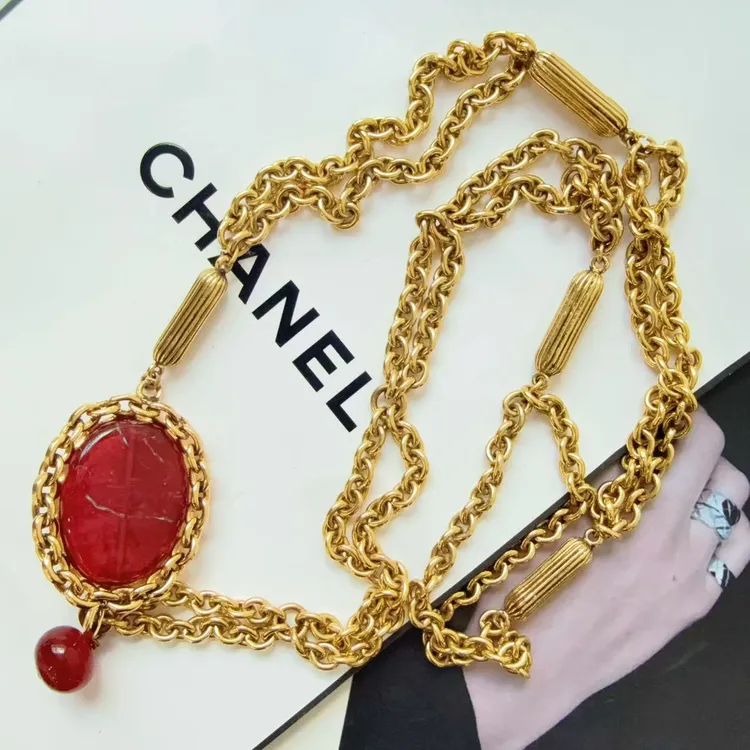 95新 Chanel/香奈儿 Chanel香奈儿depose标老琉璃腰链项链