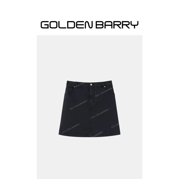 GOLDENBARRY「知夏」经典款牛仔短裙简约半身裙GB060811008