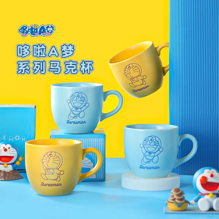 DORAEMON/哆啦A梦陶瓷创意马克杯家用喝水杯办公室高颜值情侣对杯