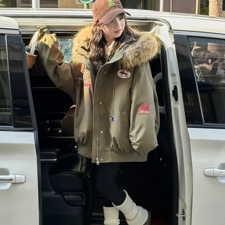 女童超好看棉服冬季2025新款儿童装派克服棉衣女大童加绒加厚外套