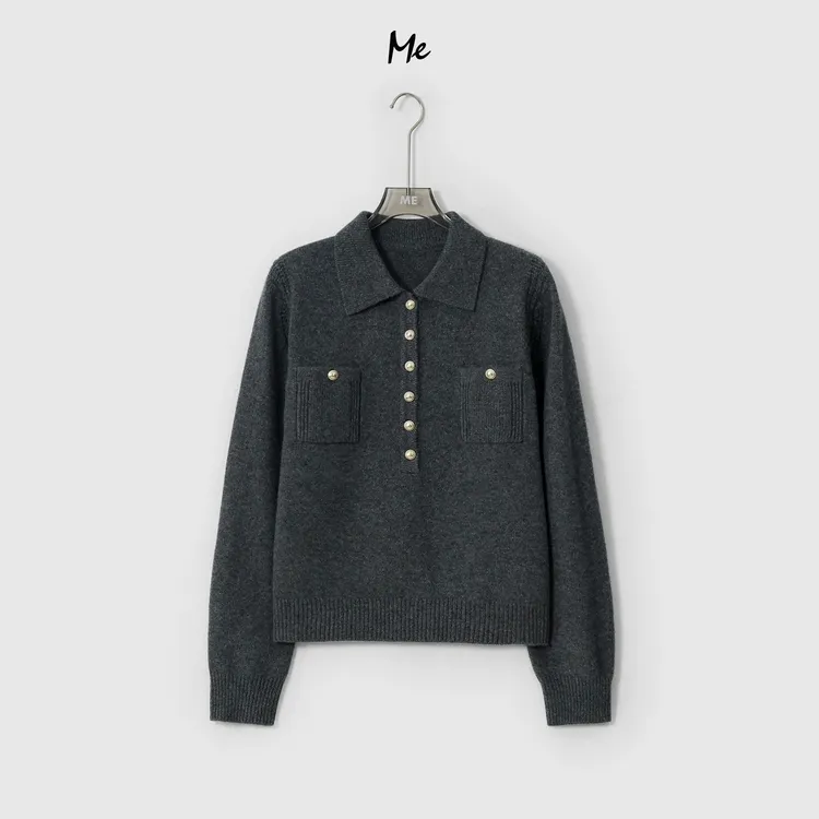 ME【C100%绵羊毛克洛伊】奢牌感复古显瘦百搭时尚针织毛衣MESA1926