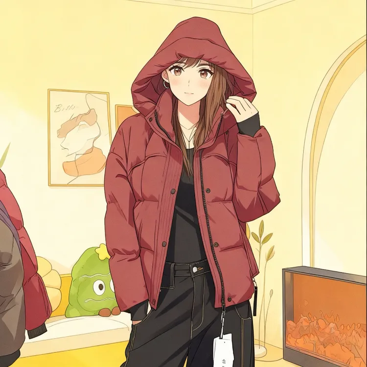 现货加厚连帽保暖羽绒服女韩版 冬季短款户外时尚