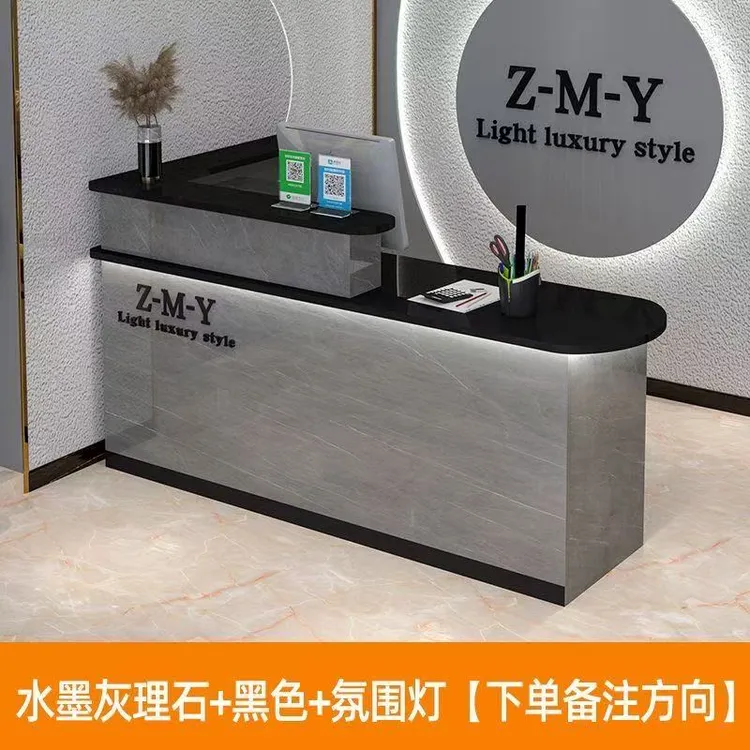 吧台收银台服装店柜台桌便利店美容安装后不退货吧台内发左右