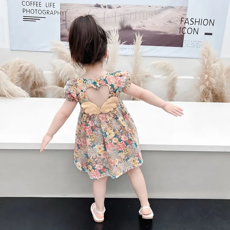 女宝宝夏季碎花连衣裙2025新款女童网红洋气公主裙女童夏装裙子