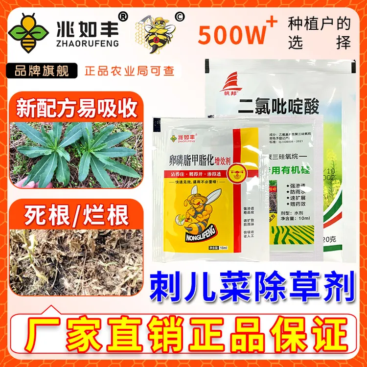 兆如丰刺儿菜克星强效三合一新配方除刺菜蓟蓟草特效安全除草剂