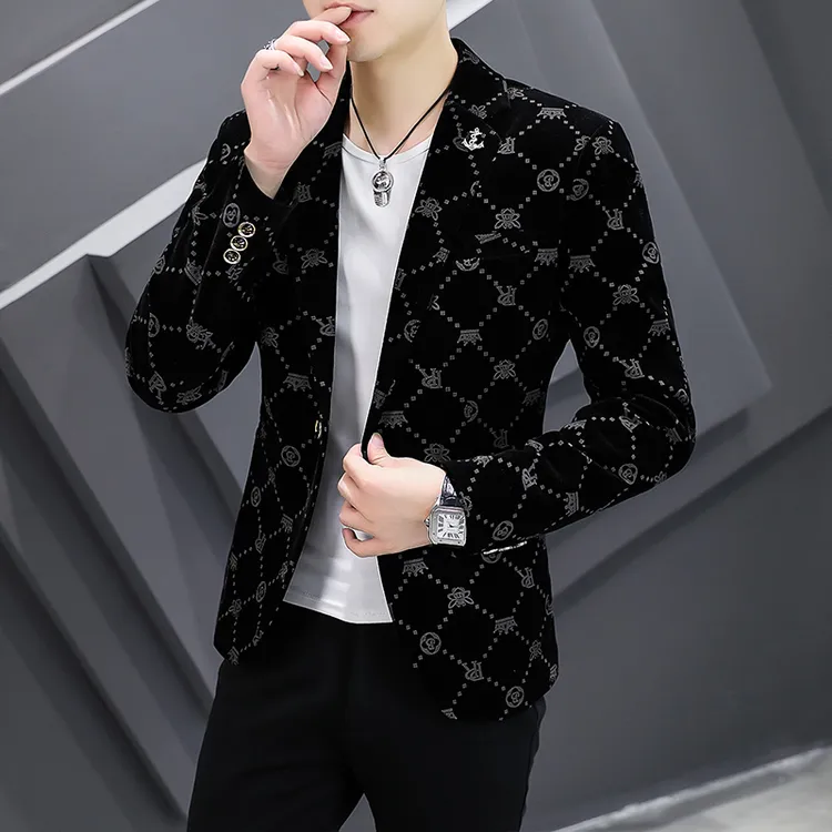 休闲西装外套男士秋季韩版修身显瘦上衣潮流单西西服帅气个性男装