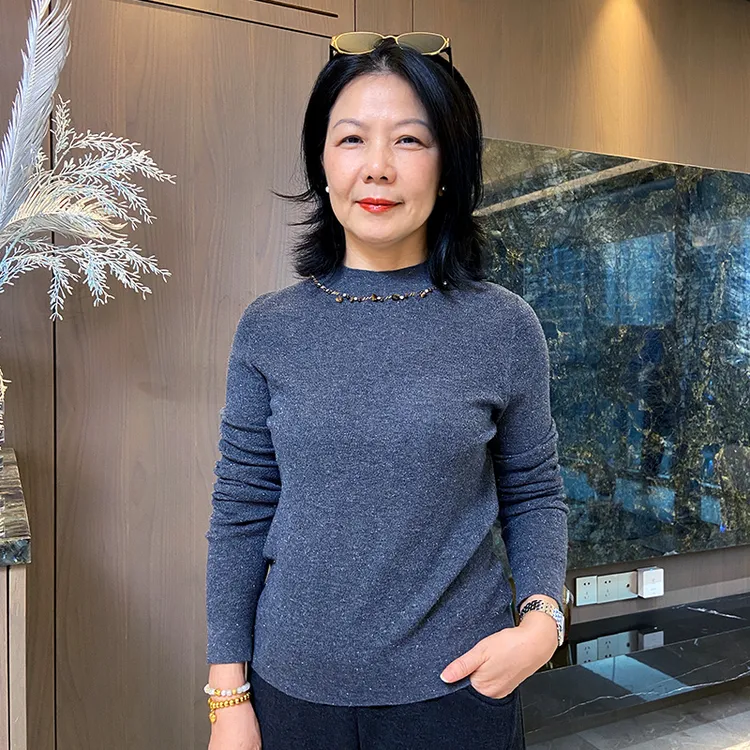 气质项链装饰羊毛针织衫中老年修身女士百搭秋冬保暖常规衫2693