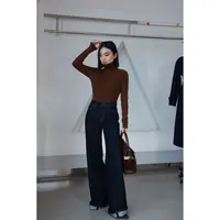 【妙妙精选】HUANGNAJI花青-秋季时尚气质休闲百搭牛仔裤8624
