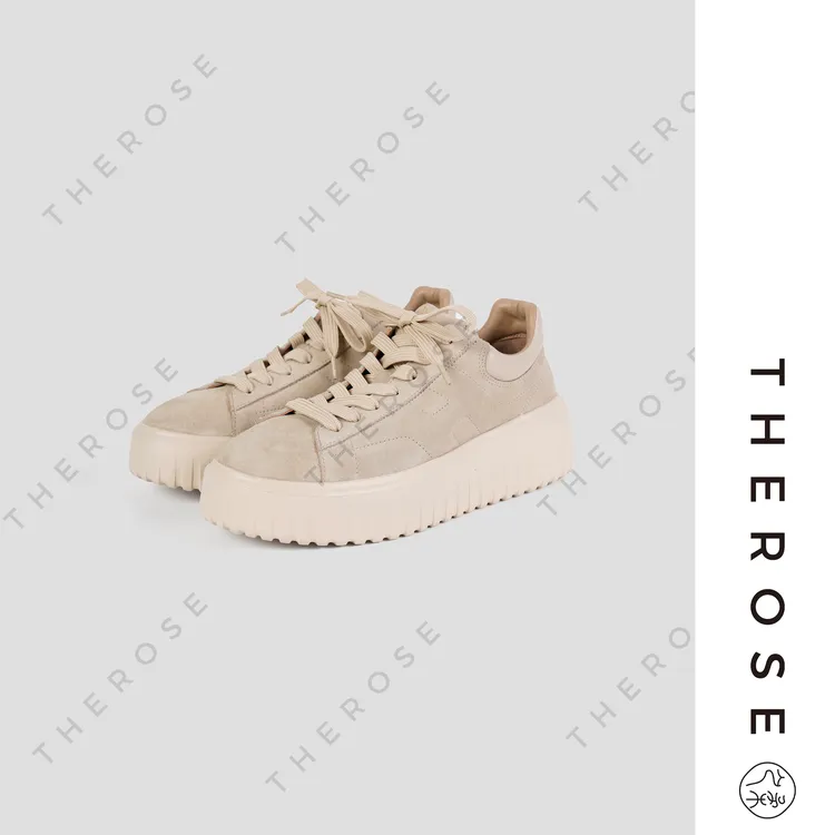 之柔【反绒饼干鞋】意大利进口胎牛反绒时尚运动鞋百搭简约休闲鞋女