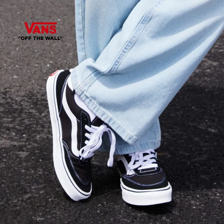 VANS范斯官方 Brooklyn LS经典黑色街头复古情侣同款板鞋D7UBZW