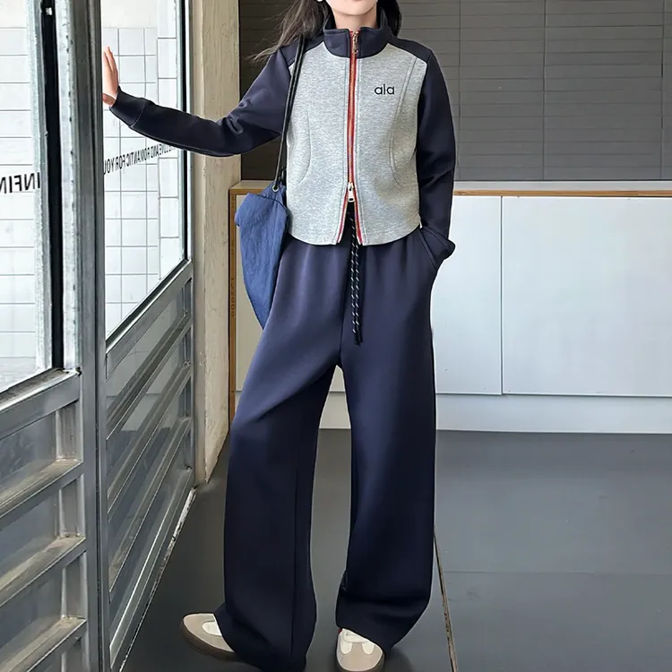 2155新款洋气潮款套装秋装2025新款洋气复古运动风休闲套装两件套