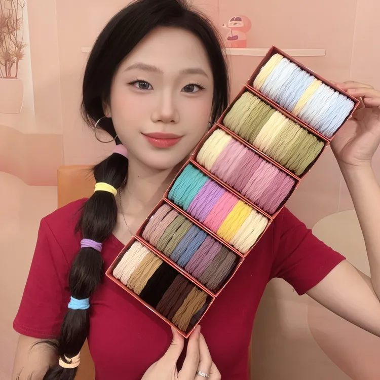 渔渔超柔软高弹力巨耐用高马尾盒装精品发绳皮筋扎发头绳2025新款