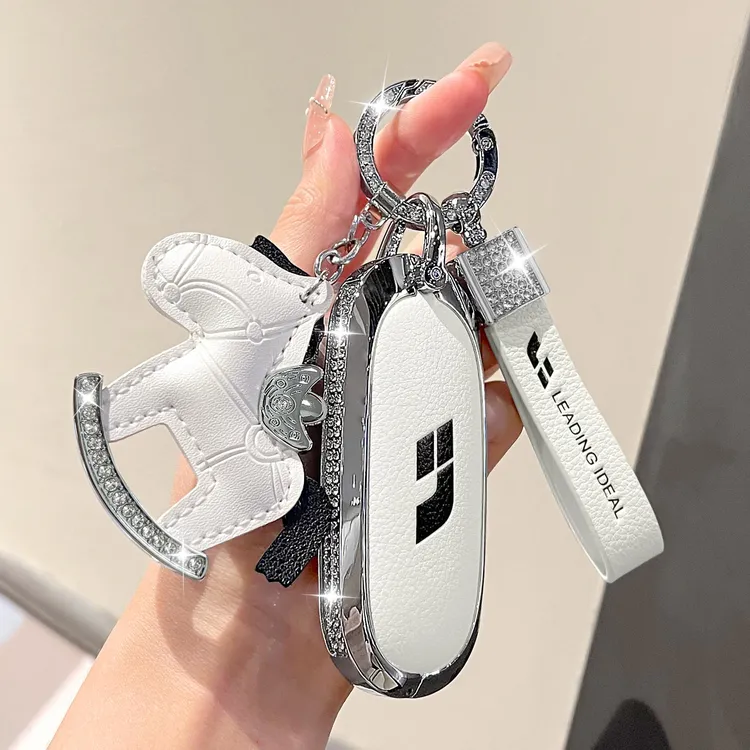 专用理想钥匙套L6汽车L7真皮L9女士mega理想one高级感车扣真皮壳