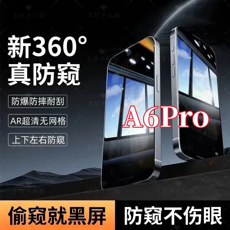 适用OPPOA6Pro防偷窥钢化贴膜上下左右360度手机全屏覆盖防爆保护