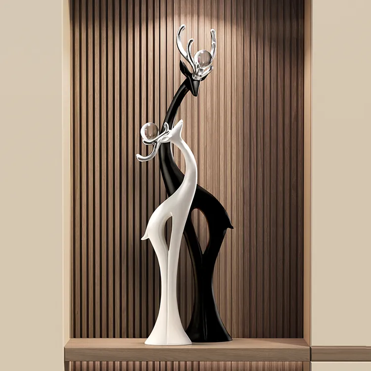 贝汉美轻奢客厅沙发电视柜旁边大型落地摆件玄关饰品高档乔迁礼物