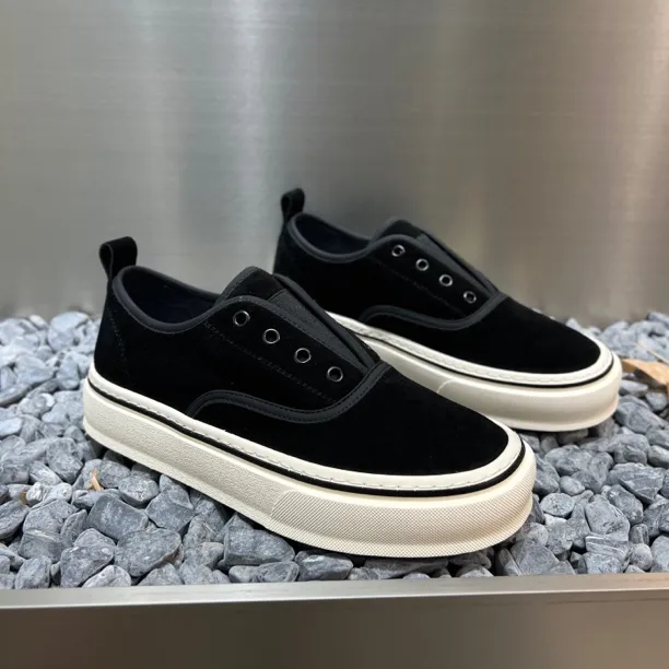 双11秋冬新款男士复古休闲板鞋百搭痞帅厚底黑色滑板鞋休闲鞋男生