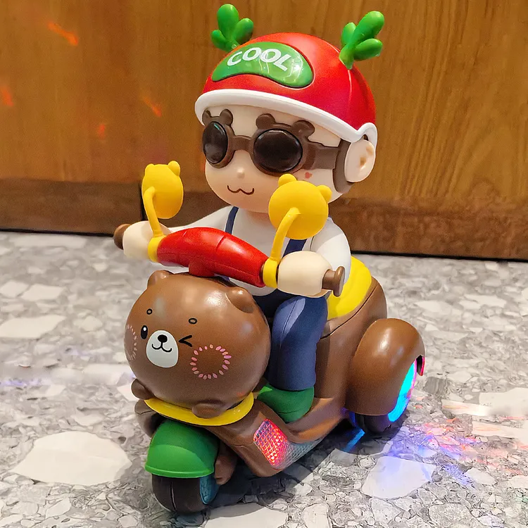 电动唱歌跳舞的玩具摩托车网红特技旋转0-1一2周岁宝宝益智男女孩