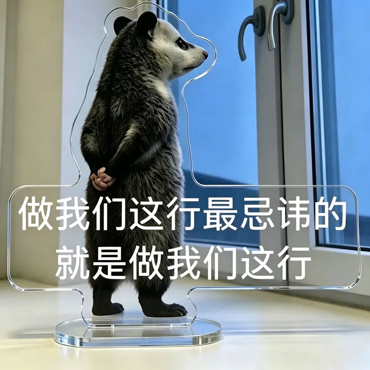 负鼠表情包立牌办公室桌面装饰汽车桌面摆件送朋友摆件趣味礼物商品图