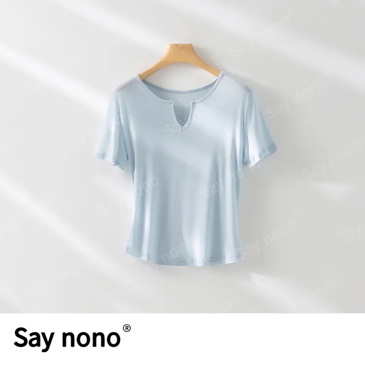 懒猫nono│Saynono 天丝羊毛小翻领短袖/XXYY8205