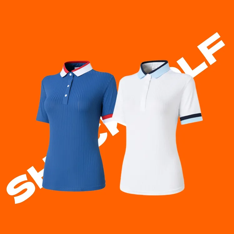 高尔夫服装女士春夏季短袖修身韩版golf运动户外翻领polo衫球衣服