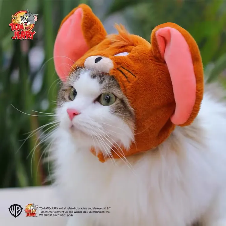 【给孩子的】猫和老鼠正版周边毛孩子可爱头套装饰猫咪头饰周边