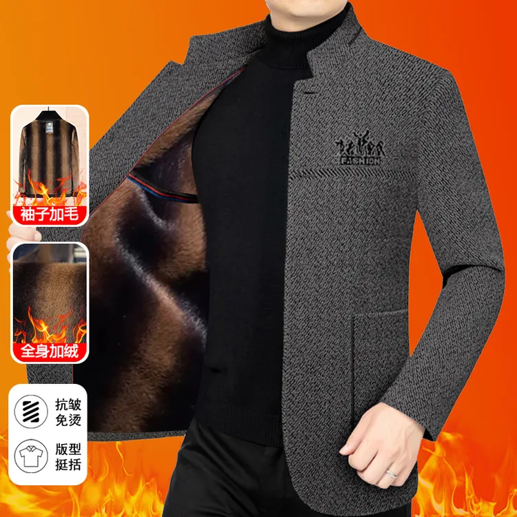 【加绒棉服/袖子选加毛款】冬季外套夹克保暖休闲男装外套棉衣2399
