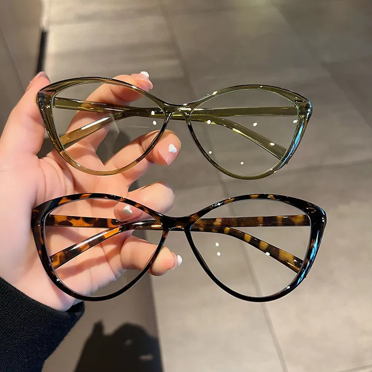 （新疆西藏包邮）韩版素颜神器大框高清护眼防蓝光平光镜黑框眼镜商品图