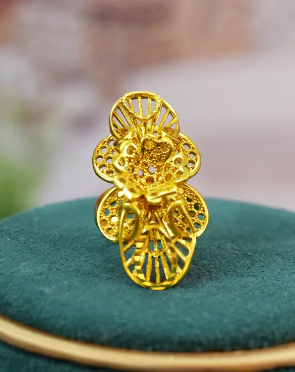 铜合金戒指 金色戒指时尚轻奢高级感首饰霸气不掉色饰品02