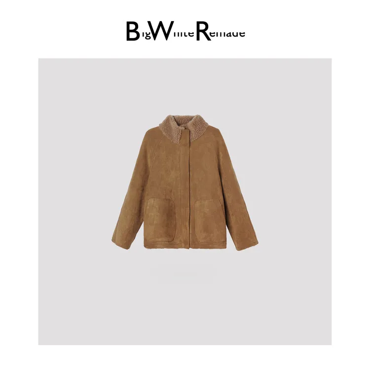 BIG WHITE REMADE“南洋海平线”100羊毛意式奢感时尚风外套D25332