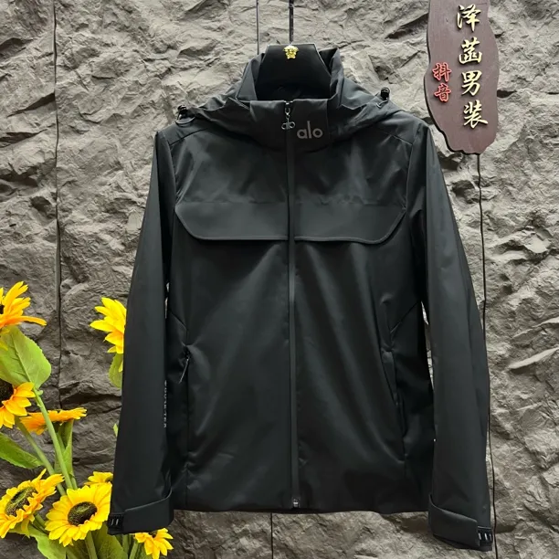 专柜品质常规直下摆连帽长袖夹克外套户外软壳冲锋衣89052