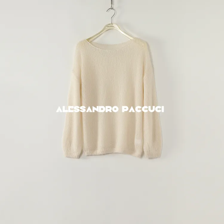 AP洛哥52074ST【光点熠熠】山羊绒+桑蚕丝闪光珠片多色百搭套头衫