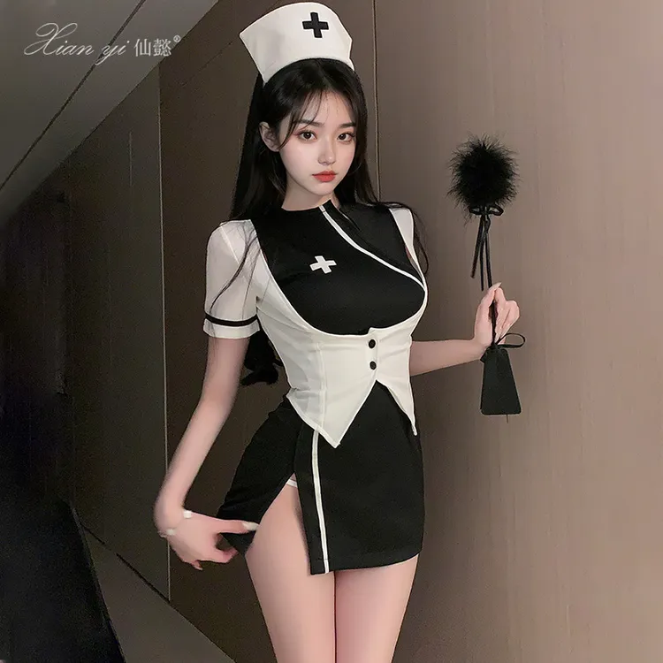 万圣节护士制服诱惑性感包臀裙cos服套装(80-135斤)