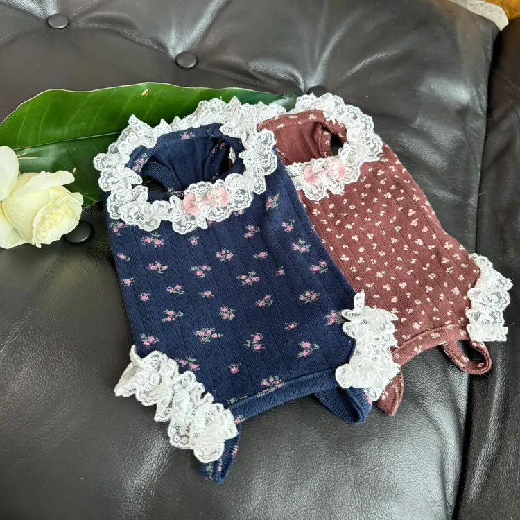 五只小白熊原创宠物衣服秋冬新款背心包肚衣狗狗弹力宝宝棉护肚衣