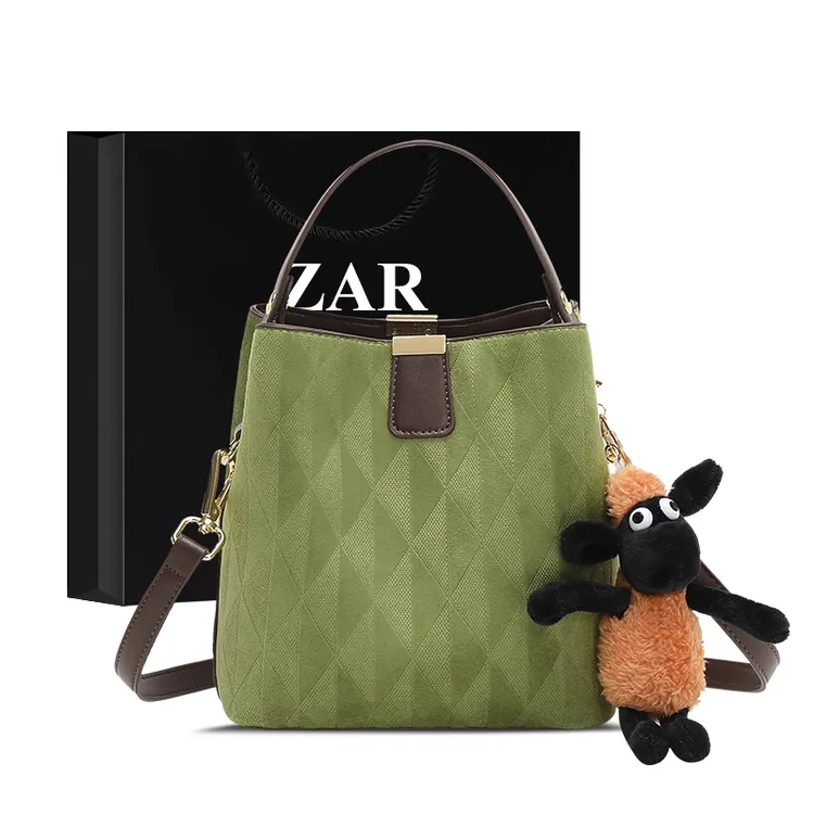 ZAR&RUILR/查瑞娜水桶包包女新款高级感手提包时尚百搭单肩斜挎包