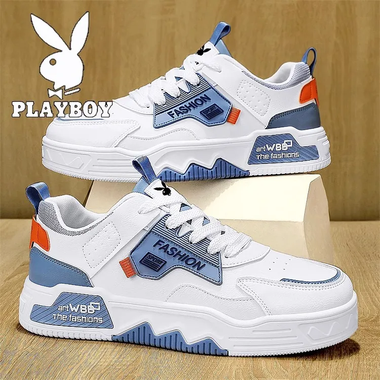 花花公子鞋子男款冬季青少年小众设计学生爆款休闲板鞋运动小白鞋