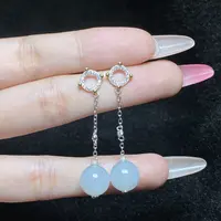 【小北好物】S925银翡翠圆珠耳钉约9.5mm+【多样性发一件】2QS15X45