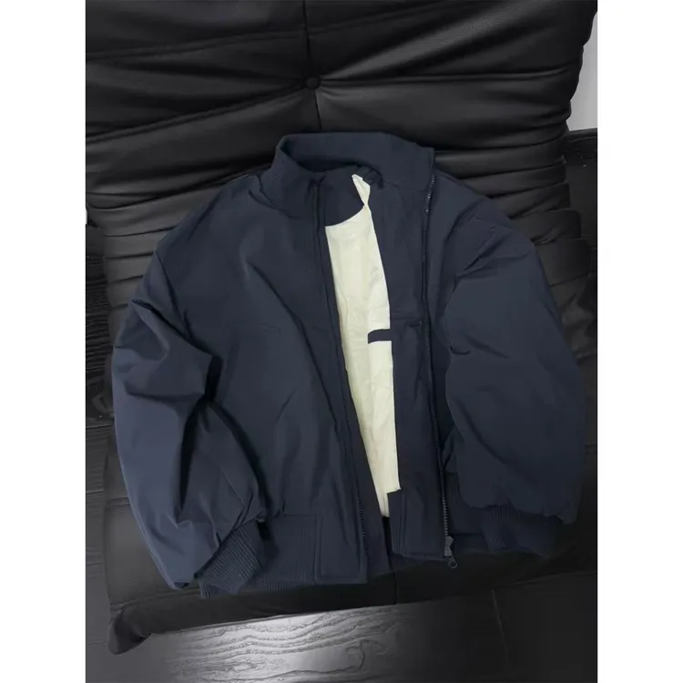 美式立领短款飞行夹克棉服男款冬季cleanfit外套廓形bomber棉衣