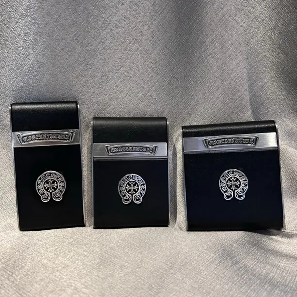 潮牌克罗心烟盒20支装男士中细粗烟盒磁扣皮烟盒收纳盒便携式烟具